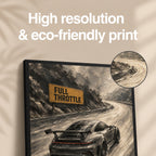 Close-up of premium Full Throttle canvas print texture