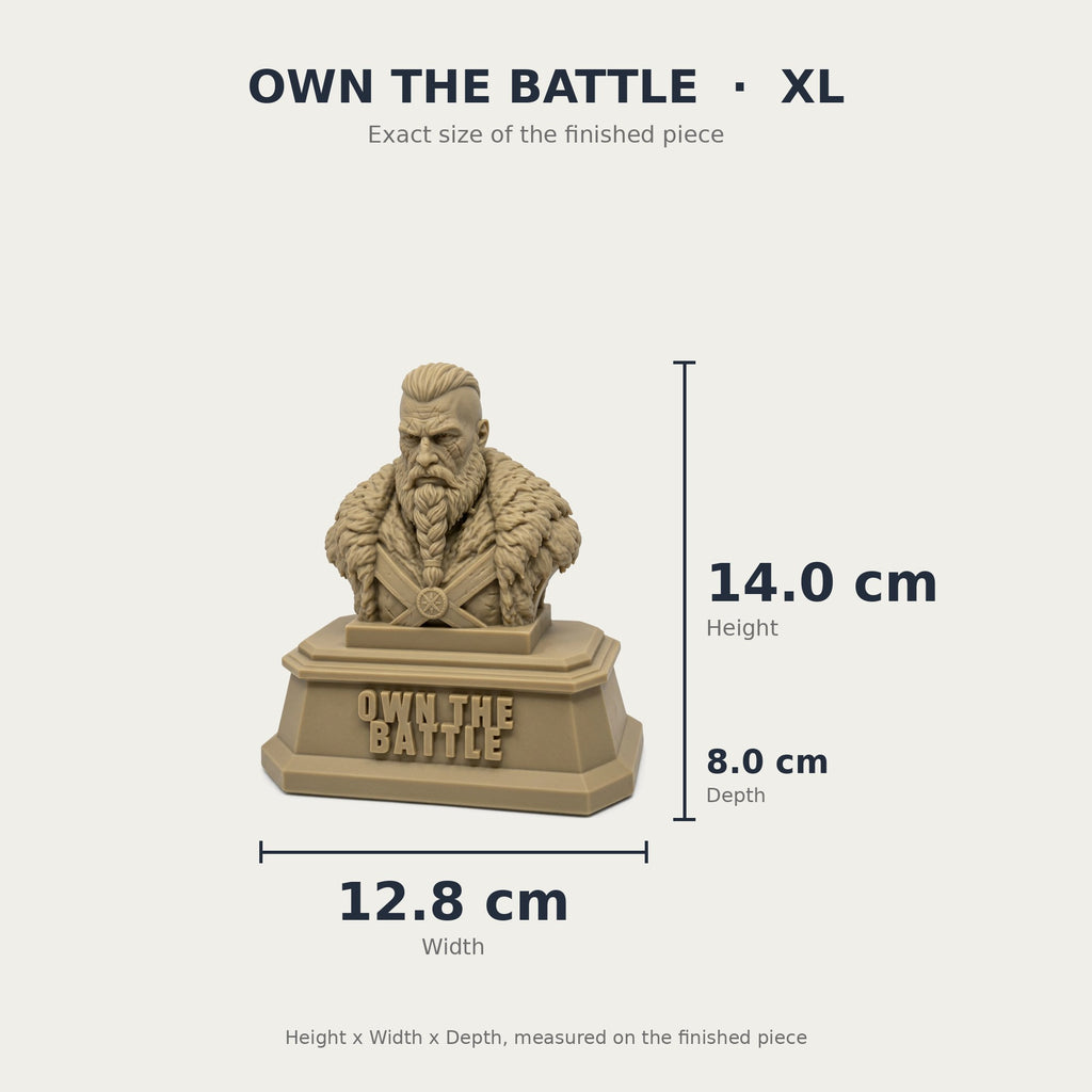 The Warrior — Motivational Desk Sculpture | Lightweight PLA Material
