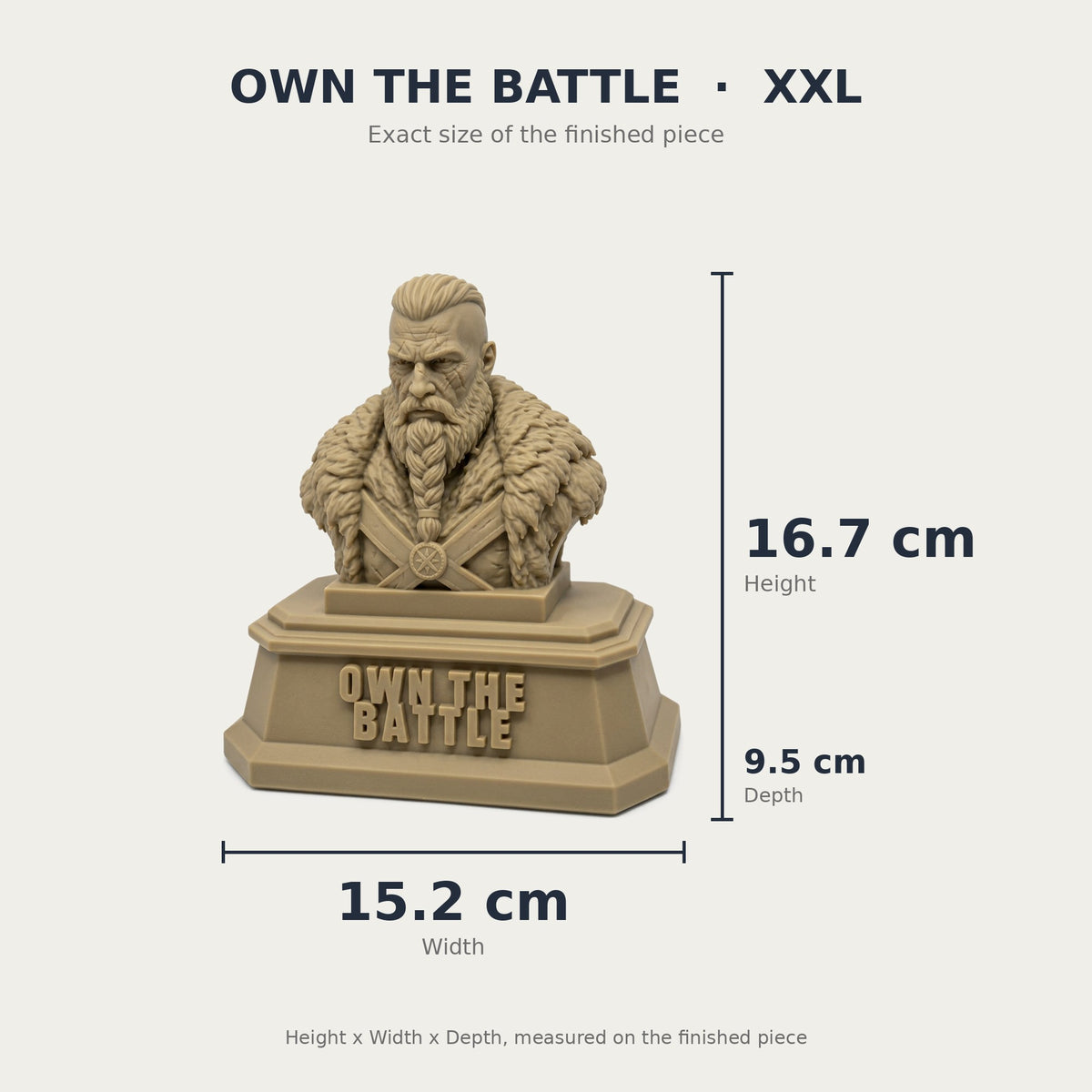 The Warrior — Motivational Desk Sculpture | Lightweight PLA Material