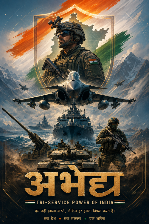 Battle Ready Bharat Army Art - CONQR Army Wall Art