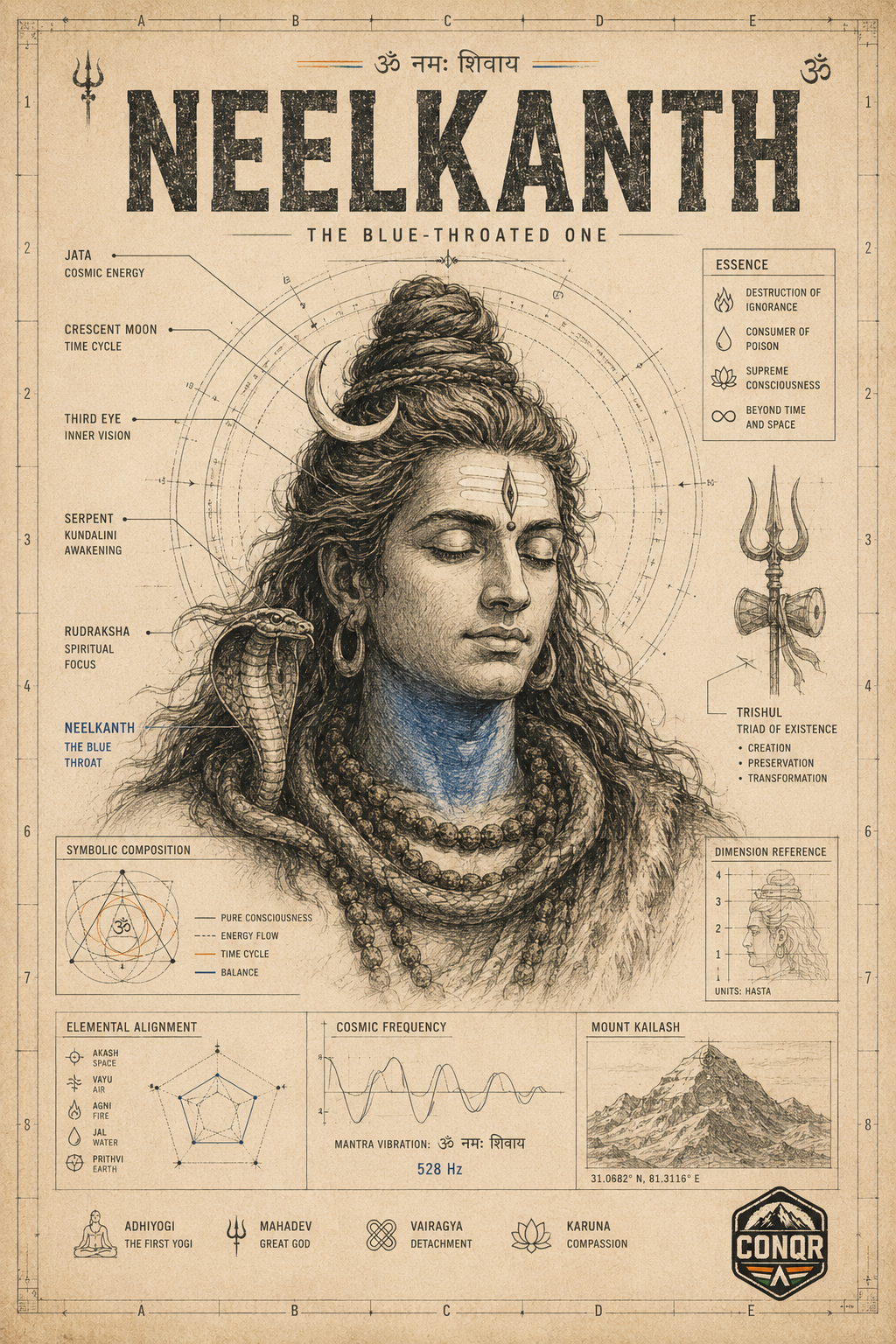 Shiva Fearless Soul Wall Art by CONQR
