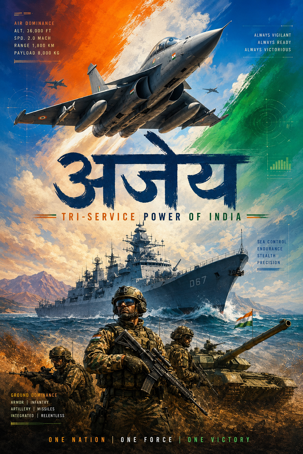 Indian Soldier Courage Poster - CONQR Army Wall Art