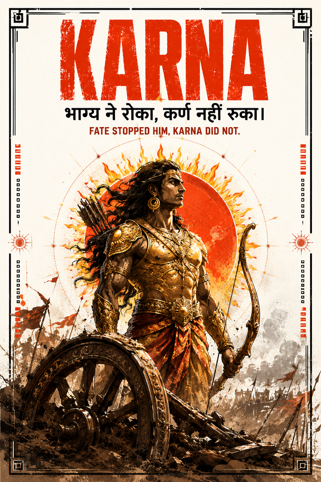 Suryaputra Karn Warrior Wall Art by CONQR