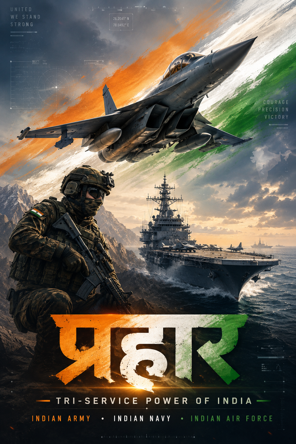 Indian Army Pride Canvas Art - CONQR Army Wall Art