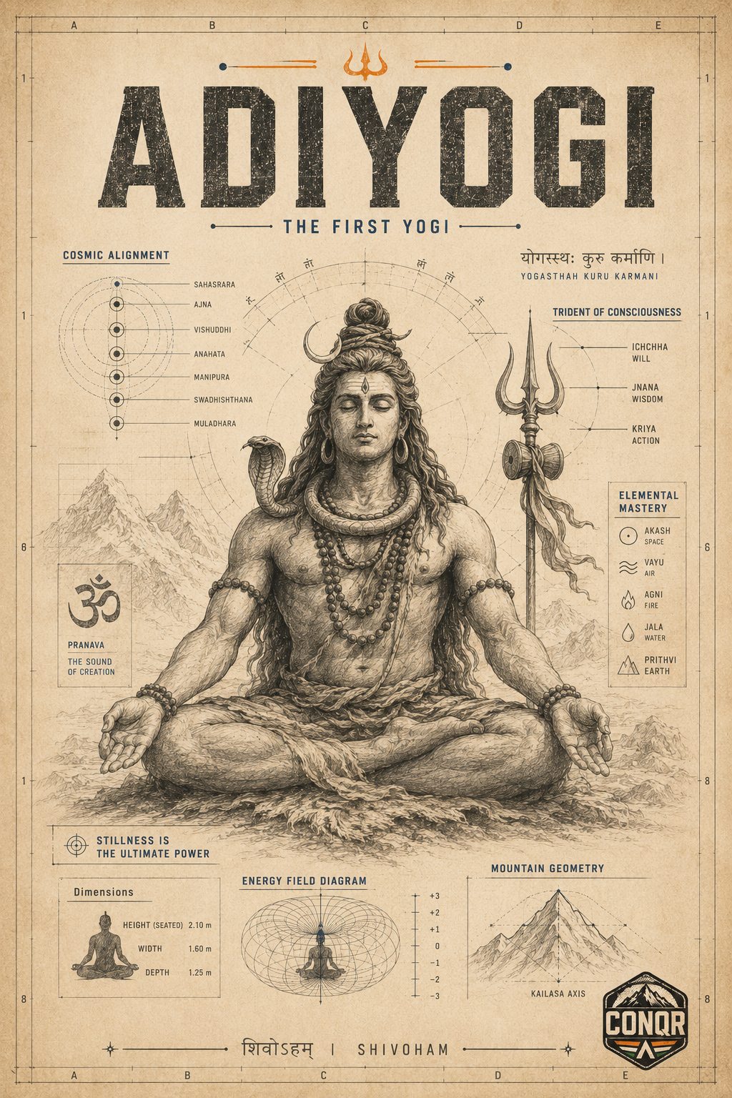 Shiva Third Eye Power Wall Art by CONQR