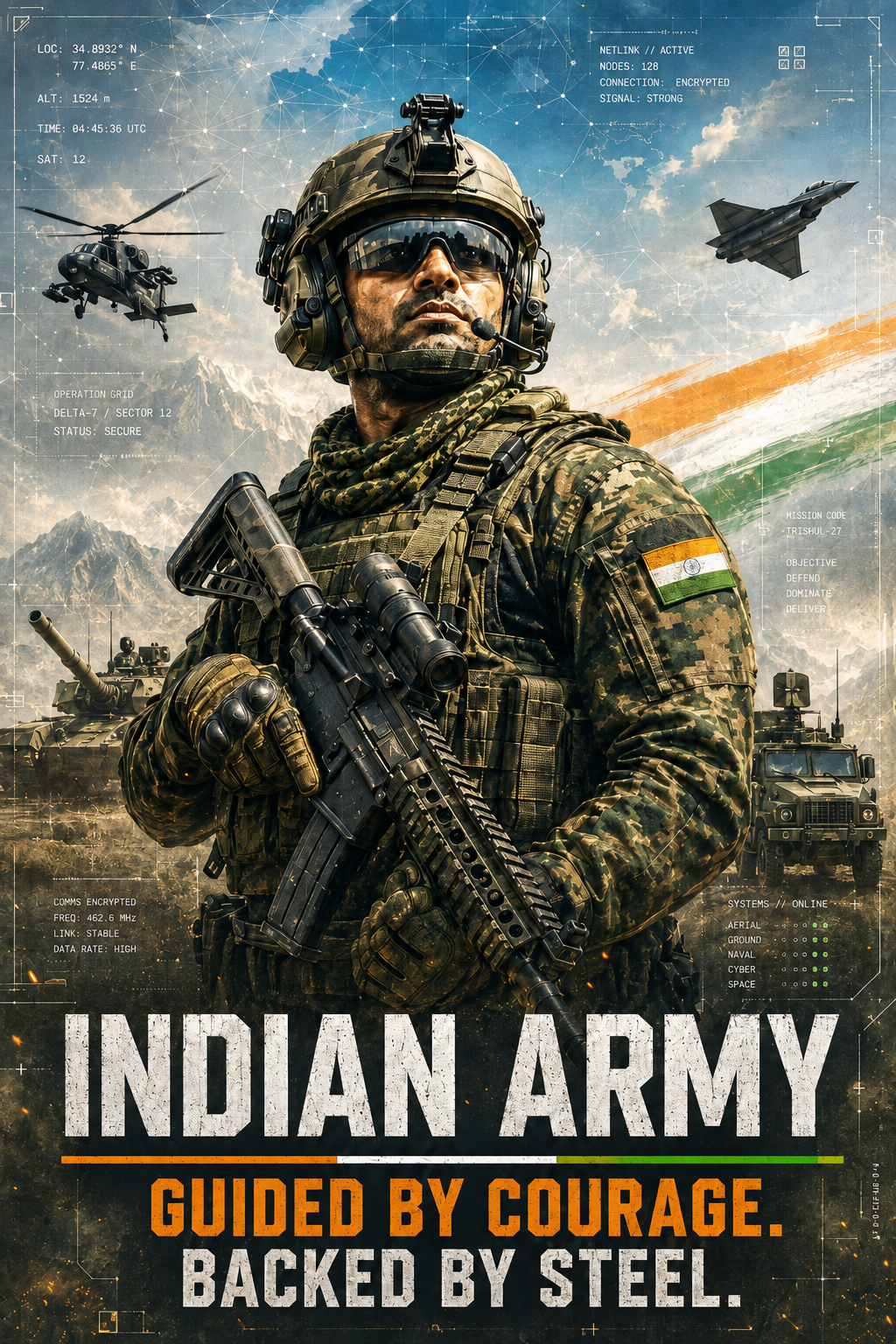 Defender of Bharat Wall Art - CONQR Army Wall Art