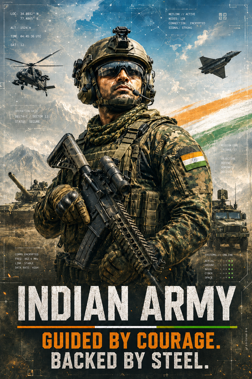 Defender of Bharat Wall Art - CONQR Army Wall Art