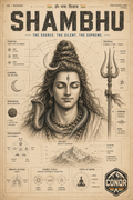 Bhagwa Rudra Shiva Wall Art by CONQR