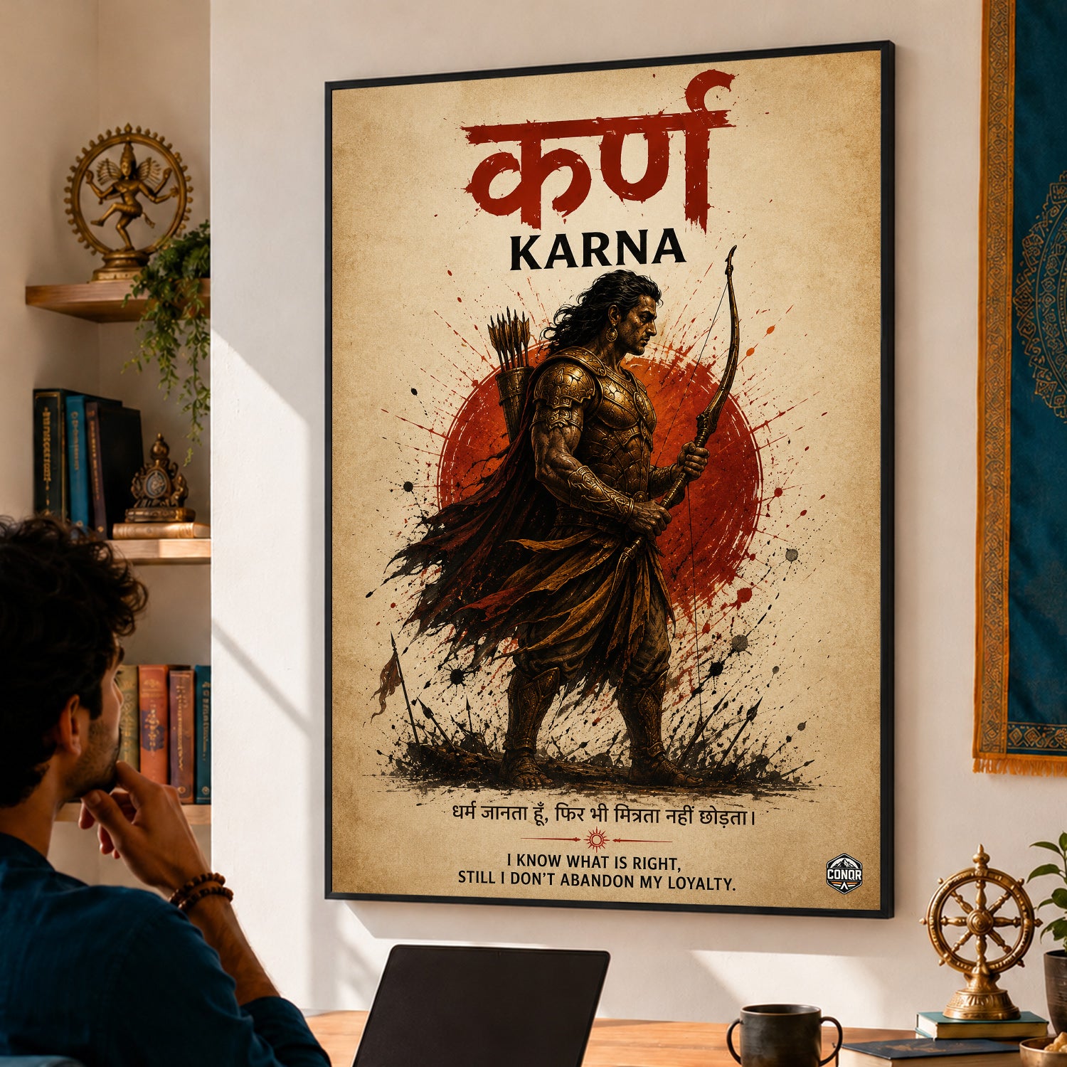 Karn Golden Armour Wall Art (CONQR_KARN_006)