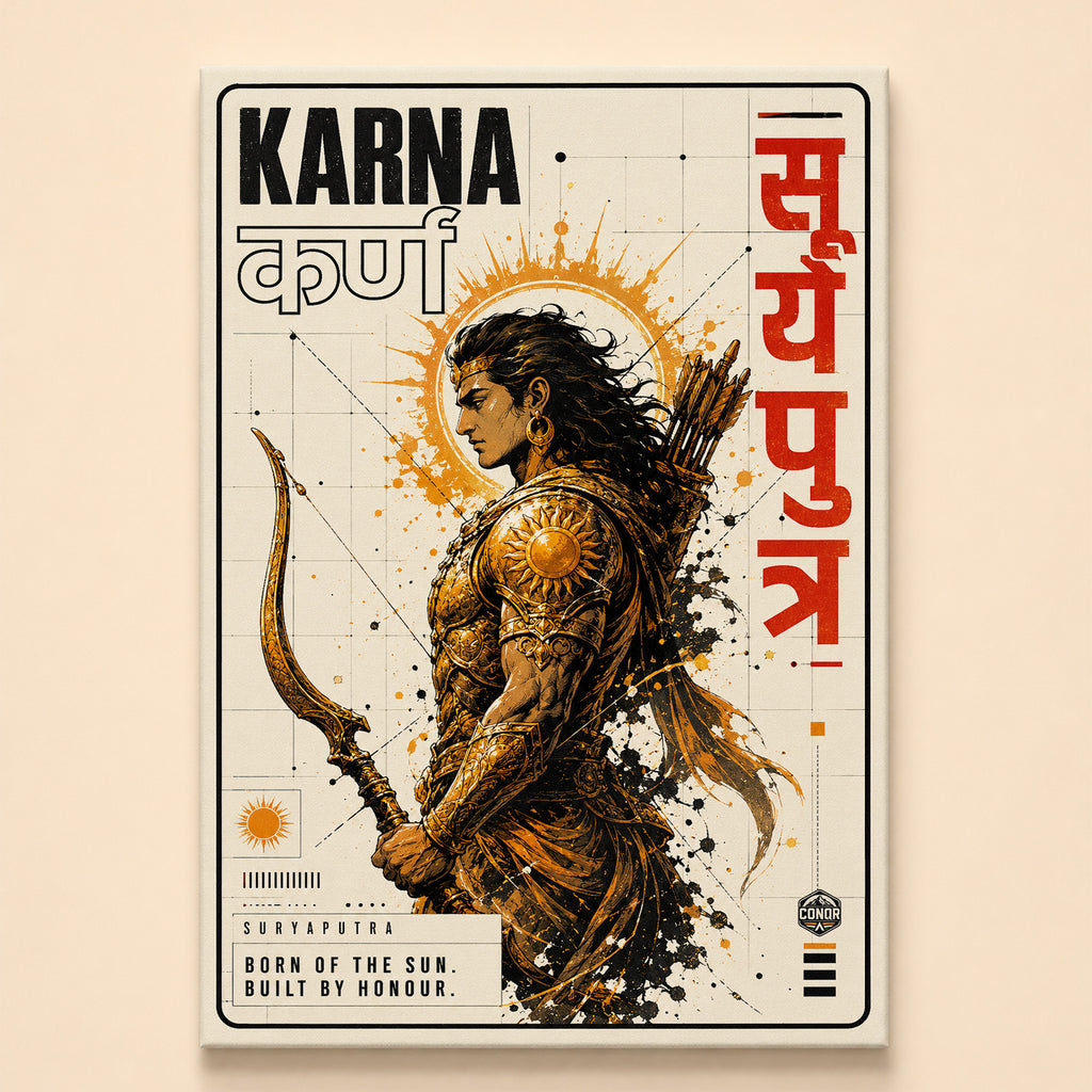 Karn Bhagwa Warrior Wall Art (CONQR_KARN_009)