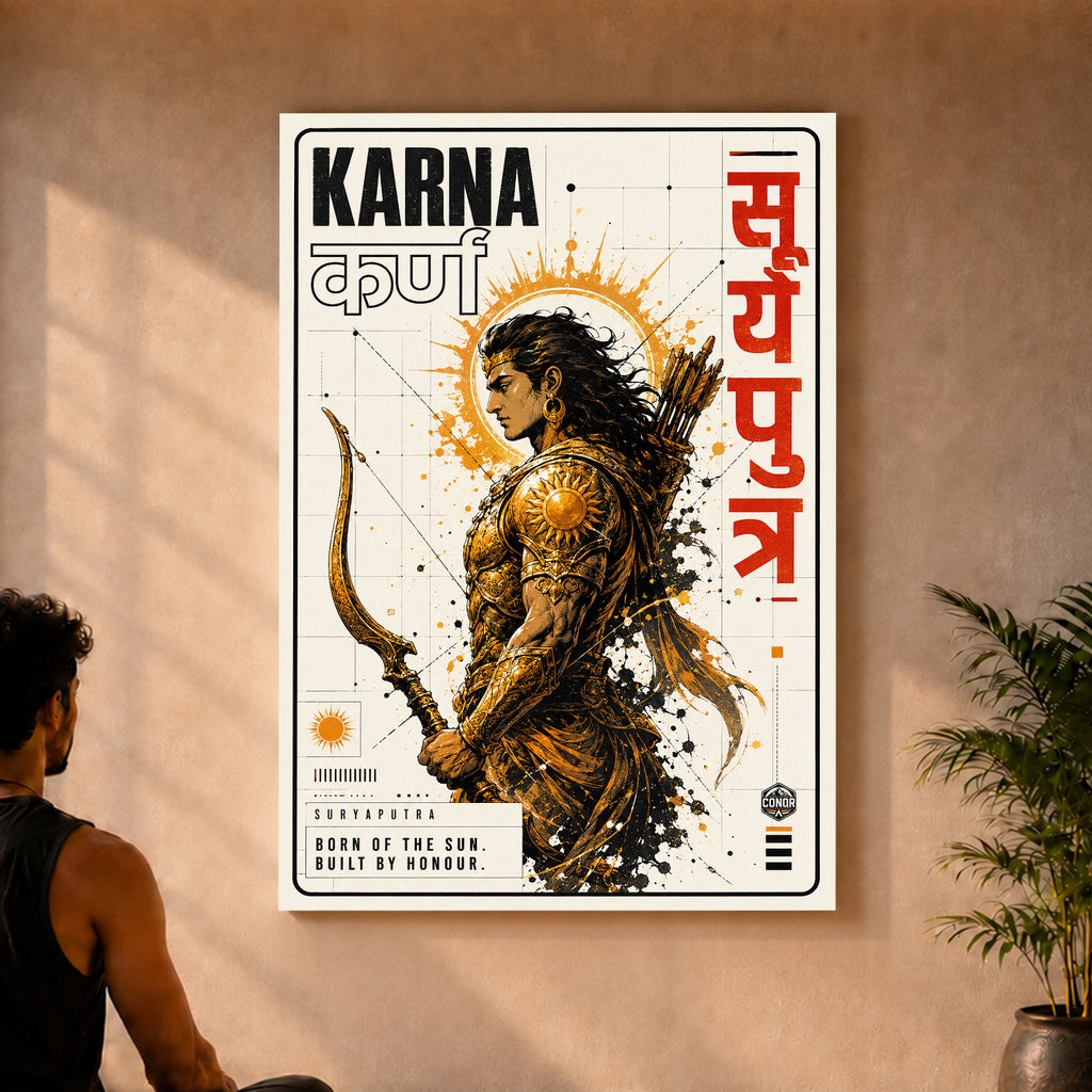 Karn Bhagwa Warrior Wall Art (CONQR_KARN_009)