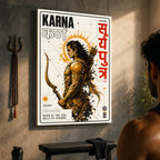 Karn Bhagwa Warrior Wall Art (CONQR_KARN_009)