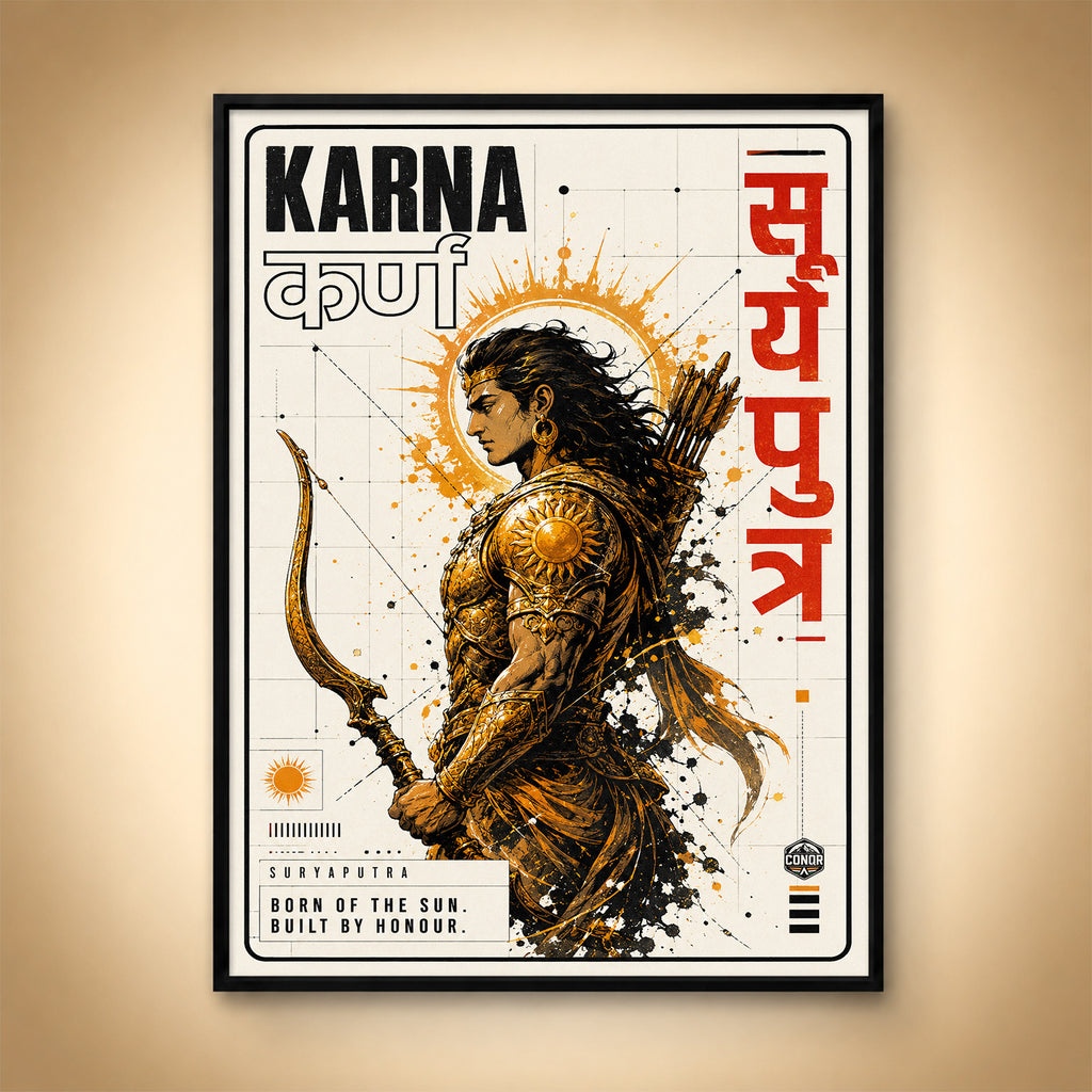Karn Bhagwa Warrior Wall Art (CONQR_KARN_009)