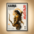 Karn Bhagwa Warrior Wall Art (CONQR_KARN_009)