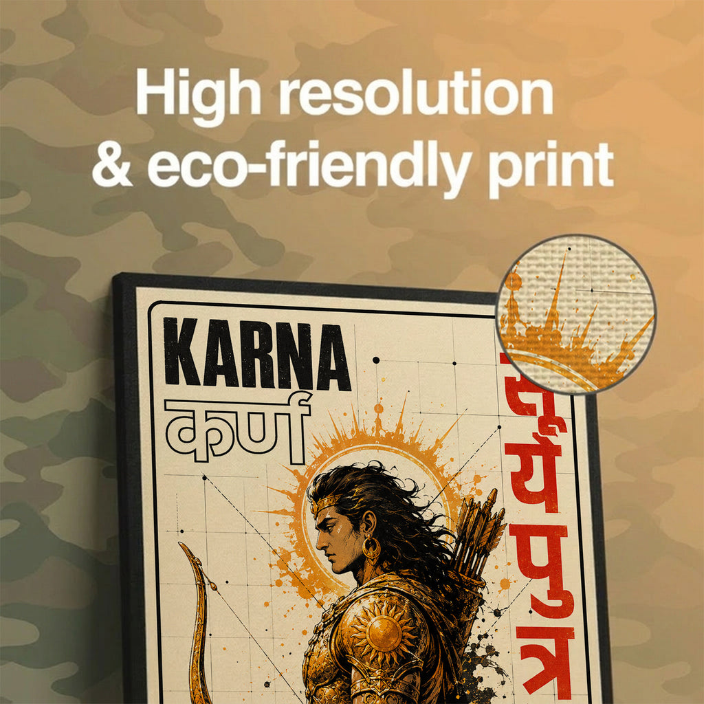 Karn Bhagwa Warrior Wall Art (CONQR_KARN_009)