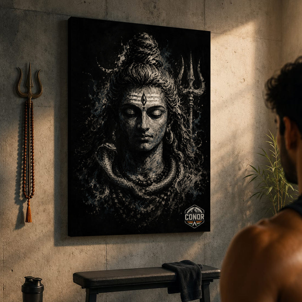 Meditative Mahadev – Stillness Coiled in Power
