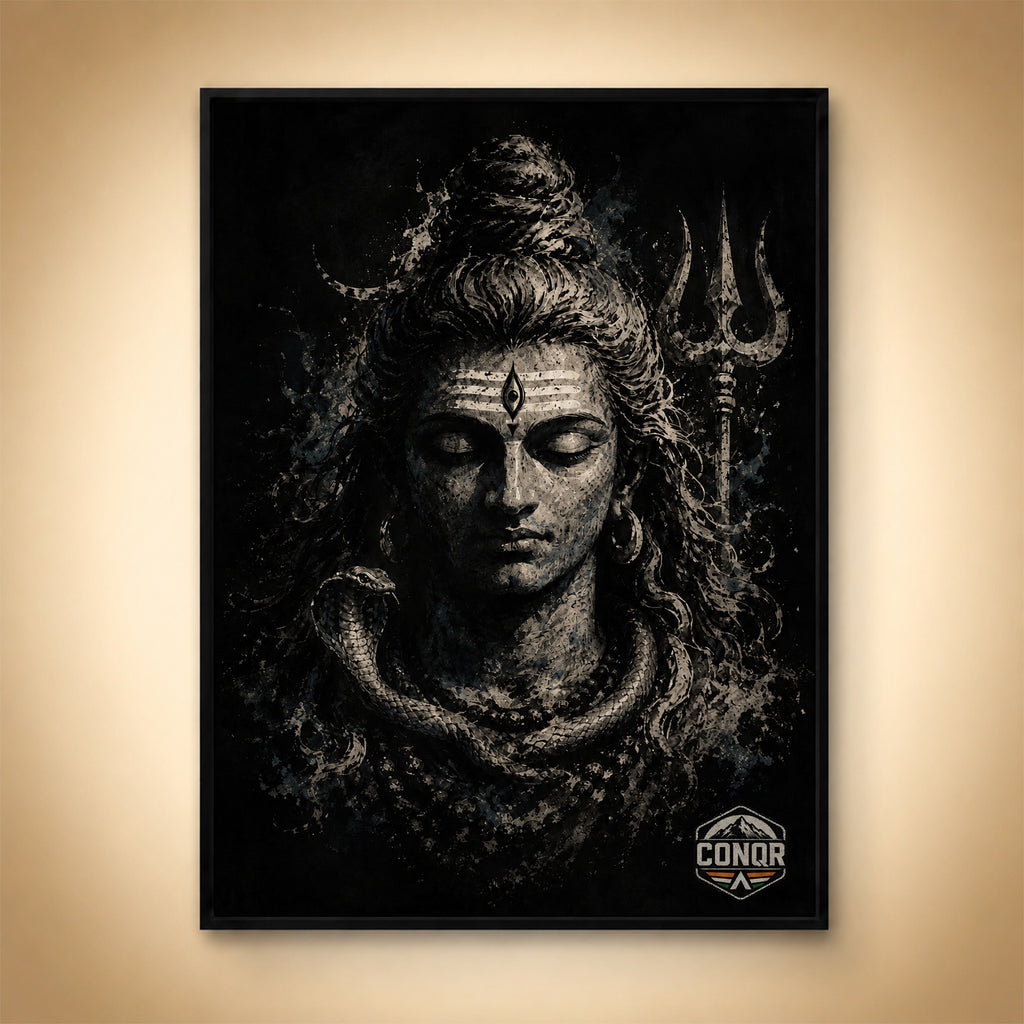 Meditative Mahadev – Stillness Coiled in Power