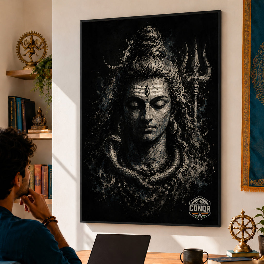 Meditative Mahadev – Stillness Coiled in Power